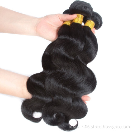 Wholesale  virgin brazilian human hair unprocessed  body weaves frontal lace closure with bundles